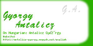 gyorgy antalicz business card